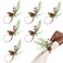6 Pcs Christmas Napkin Rings Christmas Pine Cones Red Berry Napkin Holder Xmas Cedar Decorative Napkin Rings for Christmas New Year Party Table Dinner Decoration Supplies
