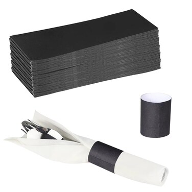 Germiwipe Napkin Band Pack of 2,500 (Black, 2500PCS)