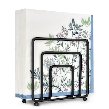 Napkin Holder for Table, Modern Metal Black Napkin Holders for Kitchen Dining Tables &amp; Countertops, Paper Cocktail Napkins Holder Dispenser for Indoor &amp; Outdoor Use by LAIHIFA