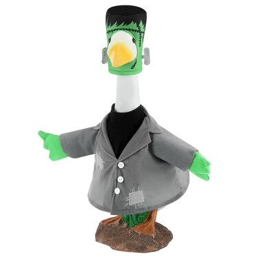 Arrowbash Christmas Goose Outfit Crochet Handmade Porch Goose Outfits Cute Goose Clothes for 23" Goose Halloween Christmas Outdoor Patio Yard Lawn Art(Spooky)