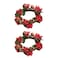 BinaryABC Christmas Candle Rings Wreaths,Christmas Napkin Ring,Christmas Candle Holder Rings,Christams Decorations,2Pcs