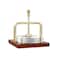 Wood Napkin Holder for Table Square Tabletop Napkin Dispenser with Sophisticatedly Metal Center Bar, Napkin holder for Home, Kitchen, Office, Restaurant, Hotel, Cafe, Bar 5.5 Inch