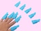 Onwon 10pc Professional Plastic Acrylic Nail Art Soak Off Cap Clip Uv Gel Polish Remover Wrap Cleaner Clip Cap Tool (Blue)