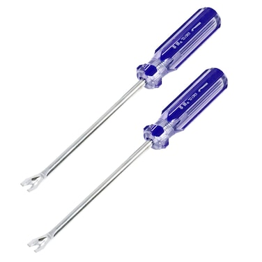 Honbay 2PCS Tack Lifter Screwdriver Tool Staple Remover 3 mm U Tip Nail Staple Rivet Tack Puller for Furniture