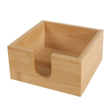 Bamboo Napkin Holder Square Napkin Stand Tabletop Tissue Dispenser Organizer for Home Kitchen Restaurant Hotel Bar, 1 Piece