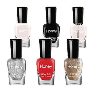 SUITANGO 6 Bottles Easy Peel off Nail Polish Set Quick-drying, Non-Toxic Nail Polish - DIY Water Based Nail Polish Kit with Top Base Coat Nail ecoration products for Women Girls