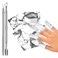 AKOAK 50 Pcs Aluminum Foil Cleaner Wrapped Nail Art Soaked Away Acrylic Gel Nail Cleaning Care Tool, with 2 Stainless Steel Cuticle Thrusters