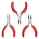 AHANDMAKER 3 Pcs Mini Pliers Tool Set, 3 Styles Wire Cutters including Needle Nose Plier Round Nose Plier for Cutter Wire, Bending Steel Wire Small Object Grasping