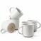 Kanwone Coffee Mugs 16oz, Stoneware Mugs Set, Ceramic Coffee Cups with Handle for Latte, Hot Tea, Cappuccino, Cocoa, Housewarming Wedding Gift, Microwave and Dishwasher Safe, Set of 6, Neutral White
