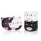YOBRO Cat Mugs with Drink Coasters Set of 2, Stackable Ceramic Coffee Mug Sets, Valentine Gifts for Kids, White and Black Cute Cat Mugs for Couples,Birthday Gift Set for Cat Lovers,10oz