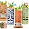 Tiki Mugs Set of 4 - Ceramic Tiki Glass Cocktail Cups, unique Cocktail Glasses, Bar Professional Hawaiian Mug and Halloween Christmas Party Barware