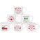 QIKSION Christmas Coffee Mugs Set of 6, 16oz Hot Cocoa Ceramic Christmas Mugs, Stackable Holiday Chocolate Mugs as Christmas Gifts for Family, Friends and Colleagues