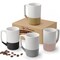 Large Ceramic Coffee Mug Set of 4, 16 oz Tea Cups with Handle, Porcelain Mug for Latte, Hot Tea, Cappuccino, Milk, Cocoa, Microwave &amp; Dishwasher Safe Cups for Men Women Mug Lovers, Housewarming Gift