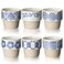 Ceramic Espresso Cups Set of 6,Ceramic Stacking Coffee Cups for Coffee, Espresso, Tea, Latte, Cocoa, Cappuccio, Milk