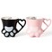TaoTaojarvie Ceramic Coffee Mugs, Set of Two, Cat Claw Shape, Tea and Coffee Mugs, Couple&amp;Wedding Gifts, Best Festival Gifts, 10oz Cute Mugs for Cat Lovers, Microwave&amp; Diahwasher Safe.(Black&amp;Pink)
