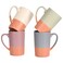 BYCNZB 18oz large tall ceramic coffee mugs With Big Handle for Coffee, Latte, Tea, Cocoa, Milk set of 4 (Multiple colors)