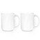 BLUE RIBBON White Plain Coffee Mug Made of Ceramic - Comes with Gift Box and Foam Supports - PACK OF 2 15 oz