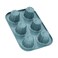 CHEFMADE Canele Mold Cake pan, 6-Cavity Muffin Pan, Non-Stick Cupcake Baking Pan Heavy Duty Carbon Steel Pan Muffin Tins Standard Baking Mold for Oven Baking（Green）