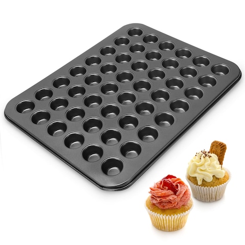 Bakeware 48 Mini Cupcake Pan Big 48 Cups Muffin Pan Durable Carbon