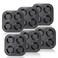 Acshio 6 Pack Muffin Pan, 4 Cup Non-Stick Air Fryer Small Oven Cupcake Baking Pan, Carbon Steel Round Muffin Tin Bakeware Cake Mould for Egg Muffin, Quiches and Frittatas