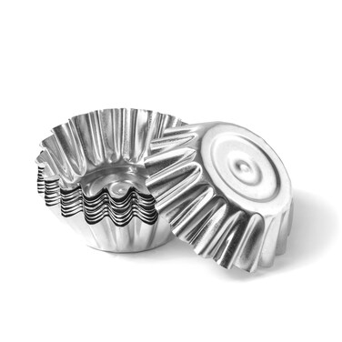 OFXDD Muffin Cups for Kitchen Baking 2.36 Inch - Metal Egg Tart Molds for Baking, 10 Pcs - Reusable Mini Tart Tins and Cupcake