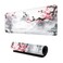 Cherry Blossom Mouse Pad Gaming Mouse Pad 31.5 X 11.8 Inch Japanese Pink Sakura Mouse Pad Stitched Edges Rubber Base Non-Slip Waterproof Large Mouse Pad Suitable Desk/Office/Game