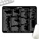 Synerlogic Logic Pro Keyboard Shortcut Reference Guide Mouse Pad - Black V2.0 - Premium Laminated Non-Slip Rubber 11" x 8.5