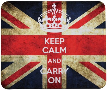 Keep Calm and Carry On Mouse Pad,Retro Style British Flag Mouse Pads by VIVIPOW(TM)