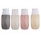4 Pcs 200ml Push Down Bottle Empty Lockable Pump Dispenser Bottle Diamond Cosmetic Bottle Container for Nail Polish and Makeup Remover