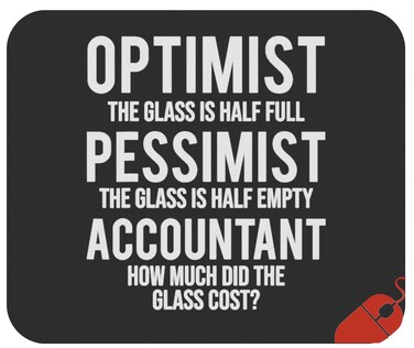 Novelty Accounting Mousepad Accountants Mouse Pad - Cost Accountant Glass Mousemat 9.2 Inch Mouse Mats T-Shirt Gag
