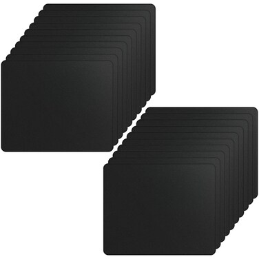 Crtiin 20 Pack Mouse Pad Bulk Computer Mouse Pad Gaming Mouse Pad for Computers, Laptop, Office Home, with Non Slip Rubber Base (Black, 7.09 x 8.66 Inch)