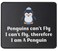 Funny Penguin Computer Mouse Pad - I Can't Fly Mouse Mat Gaming 9.5 x 7.8 Inch - Cute Animal Lovers Gift for Mom Dad - Gifts for Birthday, Christmas