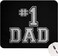 Father 9" Mousepad Dad Mousemat - 1 Dad Number One Father's Day Vintage Style Black Office Poster White Mouse Mat Mouse Pad Canvas