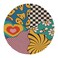 QUICQOD Retro Groovy Hippie Distorted Heart Daisy Checkered Mouse Pad,Non-Slip Rubber Base Mousepads for Home Office Dorm Desk Decor,Gifts for Teen Girls,8.7 x 8.7 Inches