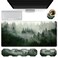 RYUITHDJP Large Mouse Pad for Gaming+Keyboard Wrist Rest+Wrist Support+Coaster Set of 4, XXL Extended Gaming Mouse Pad Desk Pad Easy Typing Pain Relief Memory Foam Non Skid Base Desk Mat-Forest