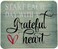 VIVIPOW Inspirational Quote Mouse Pad,Stitched Edges Mouse Pad with Inspirational Quote (Start Each Day with A Grateful Heart)