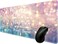 Amakoo Large Desk Pad Protector,Edge Stitched Mouse Pad,Non-Slip Laptop Desk Mat,Waterproof Desk Writing Pad for Office and Home,31.5 x 11.8 Inch - Pink Glitter Stay Positive Work Hard