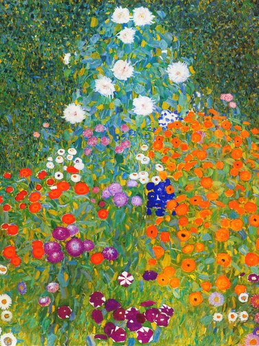 jenesaisquoi Canvas Wall Art Famous Oil Paintings, Flower Garden Gustav Klimt Art Prints, Gustav Klimt Artwork Famous Art Posters Ready To Hang for Living Room, Bedroom (Unframed, 12" x 16")