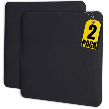 1InTheOffice Mouse Pads, 9" x 7.5", Black, 2 Pack