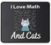 I Love Math and Cats Cute Kitty Cat Mouse Pad - Gifts for Cat Lover - Math Teacher Gift - Funny Dog, Cat Owner - Pet Lover Gifts Mouse Mat 9.5 Inch for Computer Laptop