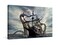 LSIUHWUWI Canvas Wall Art Painting for Bedroom Bathroom Living Room Home Decor Kraken Octopus Monster Pirate Ship Artworks for Hotel Office Stretched by Wooden Frame Ready to Hang 16 "x12