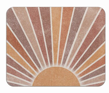 OFlich Retro Boho Sun Sunrise Sunset Sunshine Mousepad 9.5&times;7.9 Inch Non-Slip Rubber Base Square Mouse Pads for Computers Laptop Office Home Dorm Desk Decor,Boho Lovers Gifts