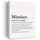 Mindset Definition Canvas Wall Art Motivational Mindset Quote Canvas Print Painting Office Home Wall Decor Framed Gift 12x15 Inch