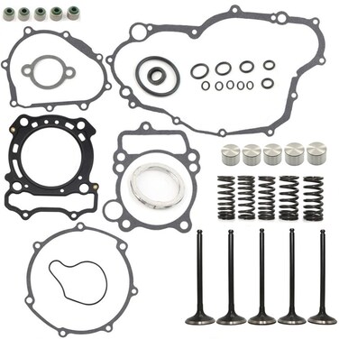 HWKWAZ Engine Intake Exhaust Valve Lifter Bucket Spring Gasket Cotters Seals Compatible with Yamaha YZ250F 2001-2013