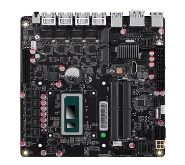 HKUXZR NAS Motherboard, Firewall VPN Router Intel Pentium 8505 Quad Core DIY 2xSFF-8643, 4 Port i226-V 2.5GbE LAN, 2xDDR5, 2*M.2 NVMe PCIE X4, 6*SATA3.0, HDMI2.0 DP USB4 Type-C, ITX 17x17CM.