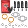 YOSOPP GY6 Exhaust Bolt Nuts Gasket for 50cc 70cc 90cc 110cc 125cc 150cc Scooters ATVs GMB139 Engine Moped Quad 4 Wheeler Dune Buggy Go Karts Taotao Sunl Coolster Jonway Roketa Sandrail (Black) 2 Sets