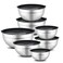 hunnycook 7 Piece Mixing Bowl Set, Mixing Bowls with Lid, Stainless Steel Mixing Bowls for Baking, Size 0.7, 1.1, 1.5, 2.1, 3.5, 4, 4.5QT, Baking Bowl for Food Preparation, Mixing and Serving Foods
