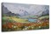 Arjun Mountain Landscape Wall Art Canvas Red Flower Landscape Painting Textured Floral Nature Scenery Picture Large Framed Artwork for Living Room Bedroom Bathroom Office Home Wall Decor, 40"x20