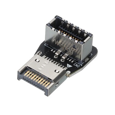 MECCANIXITY USB3.1 Type-E 90 Degree Adapter Right Angle Front Panel Header Type-E for Motherboard, Computer, PC Style-B