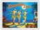 Hawaiian Luau - Hawaii Hula Dancers - Vintage Hawaiian Travel Poster by Rick Sharp - Master Art Print (Unframed) 9in x 12in